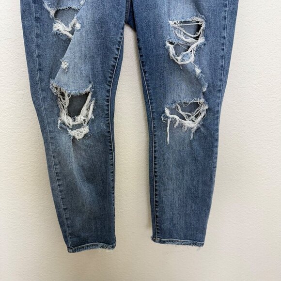 Judy Blue Boyfriend Fit Distressed Stretch Denim Jeans JB82217MD Womens sz 13/31 - Picture 4 of 8